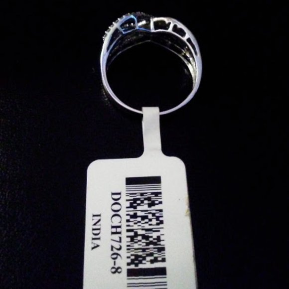 10k Plumb W. G. Diamonds Cross Over Band Ring 8 - Picture 11 of 12